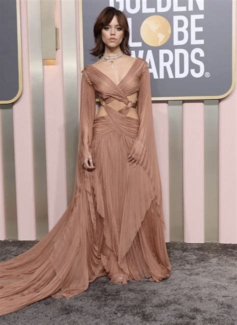 genna ortega nuda|Were Obsessed With Jenna Ortegas Nude Cutout Gown For All。